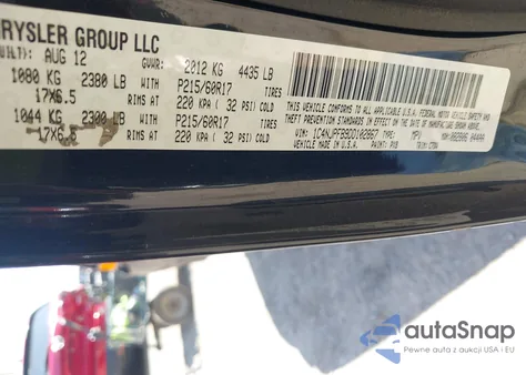 2013 Jeep Patriot Latitude из США, поврежденный, VIN 1C4NJPFB9DD102867